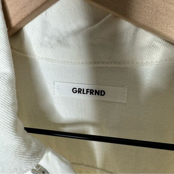 GRLFRND Renata White Denim Romper in Size XS - Picture 3 of 7